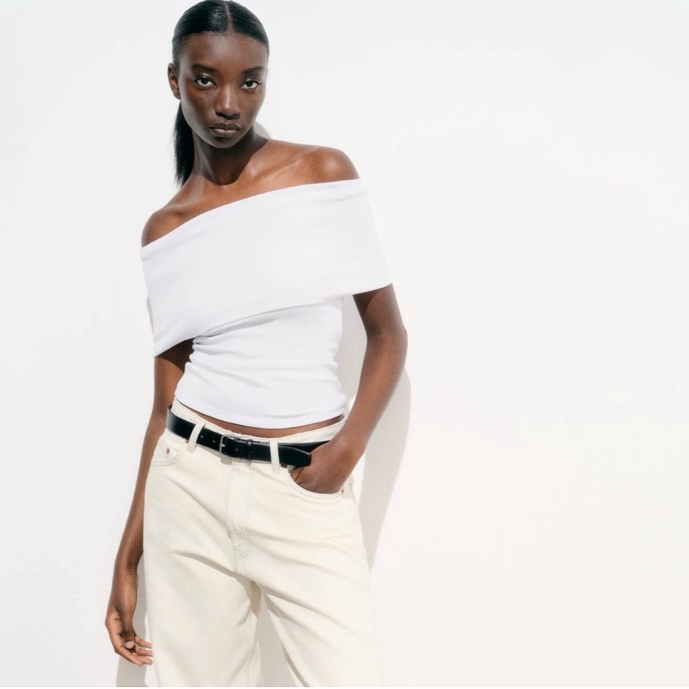 Zara Off-Shoulder White Top